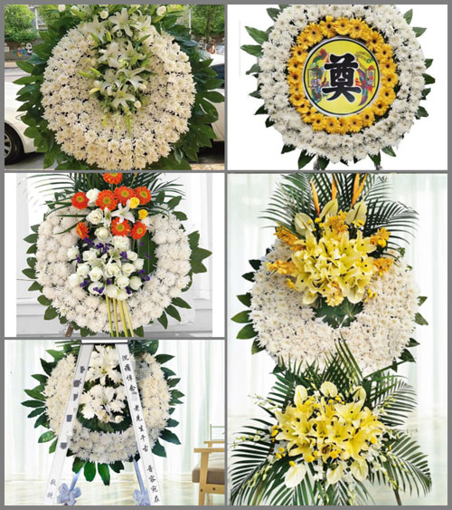 安徽安庆市宿松县下仓镇先进村花圈速递